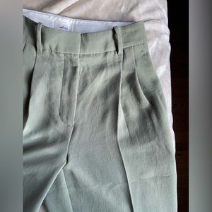 Aritzia Wilfred effortless pants in bitter sage green